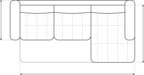 Диван угловой София 2 с кресельной частью, MONAKO-A 09, MONAKO-A 14, с задней тканью