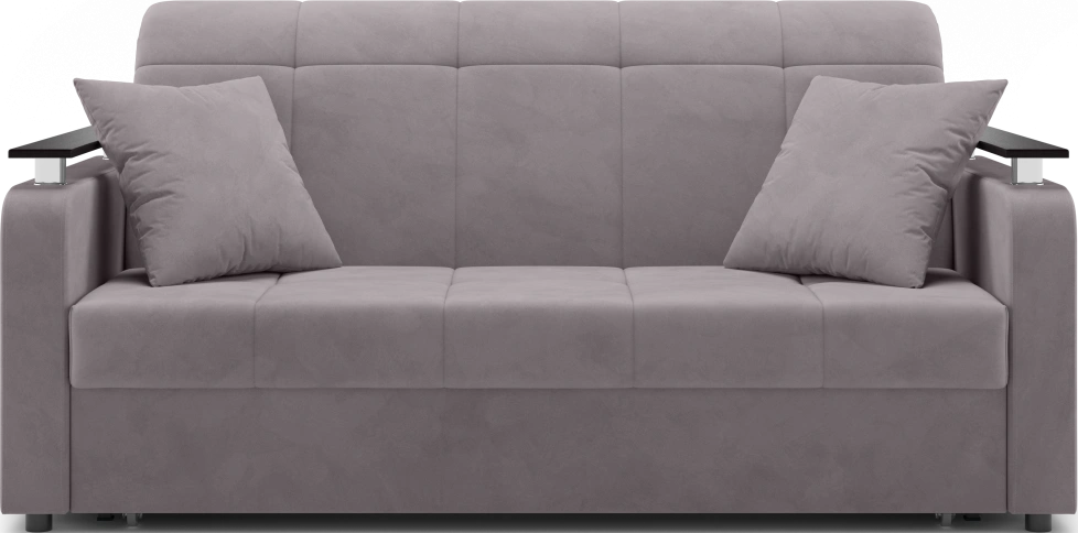 Диван прямой Франческо 160, модель 064, Velutto 08 (серый) / венге