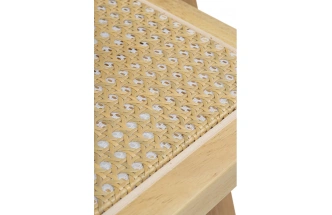 Деревянный стул Rattan, с подлокотниками, дерево / искусственный ротанг