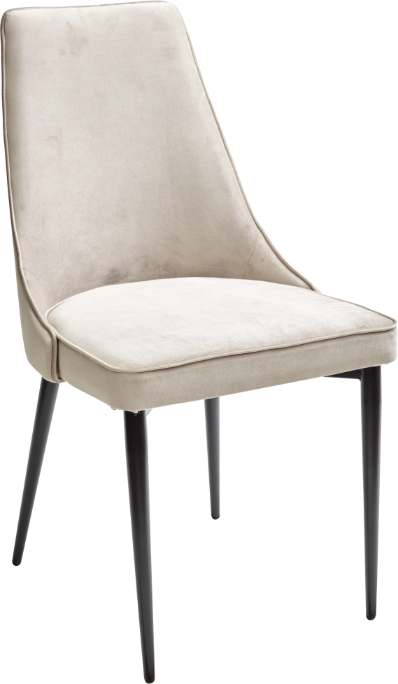 Стул Nepal-P, мягкий, латте #25, велюр, черный каркас 