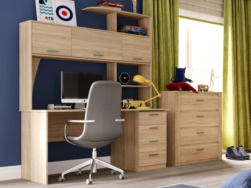 Гарнитур для молодёжной комнаты Элана, композиция 1, дуб сонома
