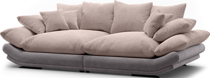 Диван прямой Авиньон, модель 001, Vertical 930 (бежевый) / Velutto 08 (серый)