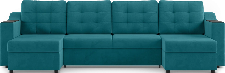 Диван П-образный Невада, модель 020, комплектация 4, Omega 61 (зелёный)