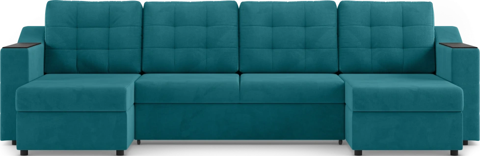 Диван П-образный Невада, модель 020, комплектация 4, Omega 61 (зелёный)