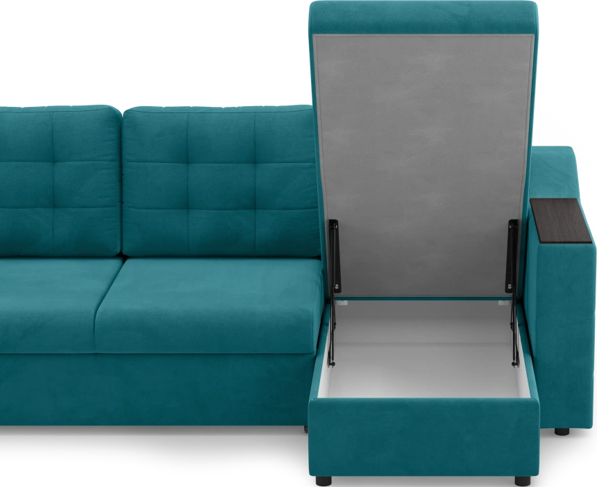 Диван П-образный Невада, модель 020, комплектация 4, Omega 61 (зелёный)