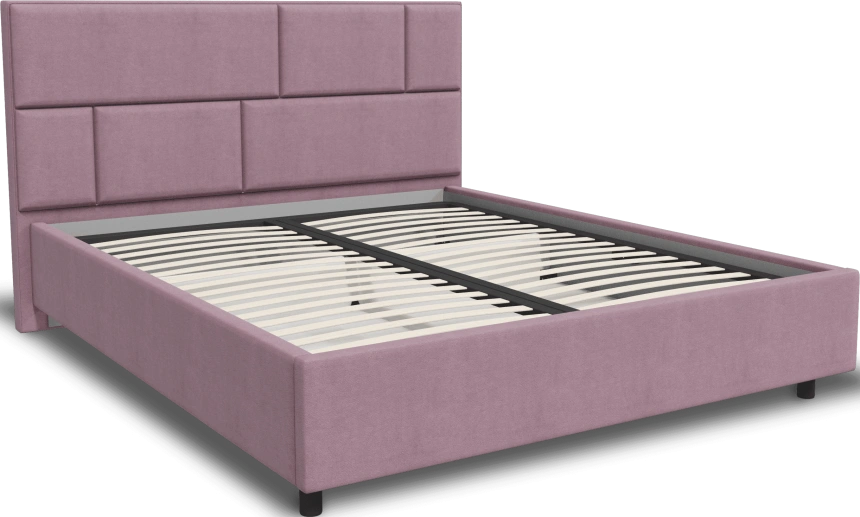 Кровать Невада 3, мягкая, полутораспальная, 140x200, Fresh Deep Lavender