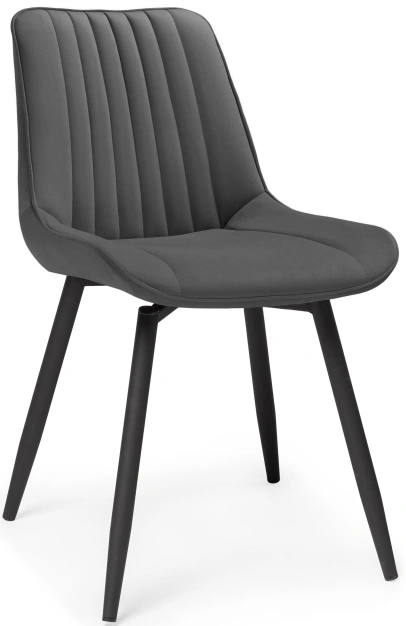 Стул Седа К, мягкий, поворотный, темно-серый / черный