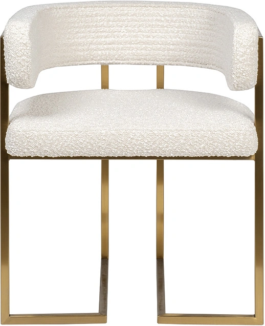  Стул GY-08504, мягкий, букле, бежевый / матовое золото