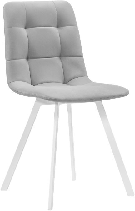 Стул Чилли, на металлокаркасе, светло-серый / белый