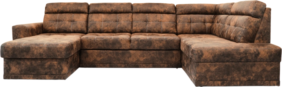 Диван модульный П-образный Мартин, Маборо 08 (рыж), Венге