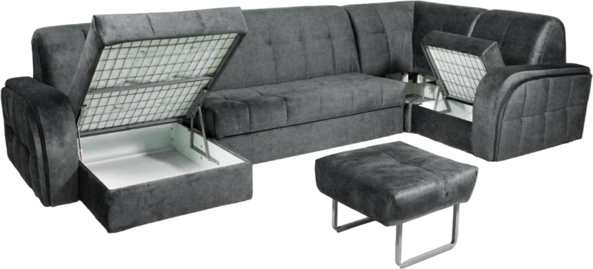 Диван угловой Блэквуд 155, Kleo grey