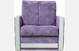 Кресло-кровать Адель 2, Plush purple velvet, Рамух белый 