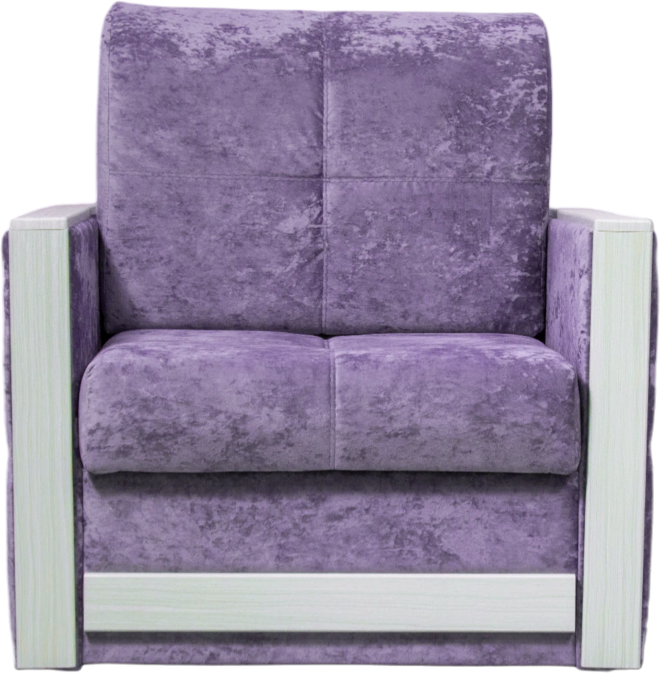 Кресло-кровать Адель 2, Plush purple velvet, Рамух белый