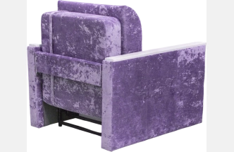 Кресло-кровать Адель 2, Plush purple velvet, Рамух белый 