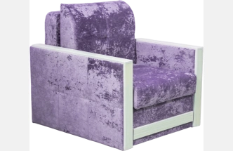 Кресло-кровать Адель 2, Plush purple velvet, Рамух белый 