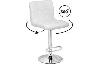 Барный стул Paskal, white / chrome