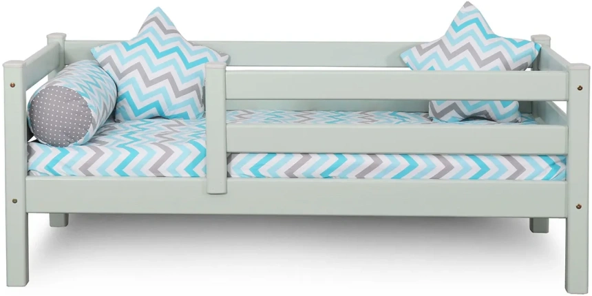 Детская кровать Соня, 70*160, с бортиками, зеленый