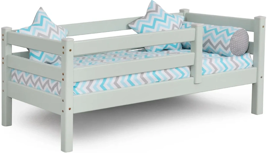 Детская кровать Соня, 70*160, с бортиками, зеленый