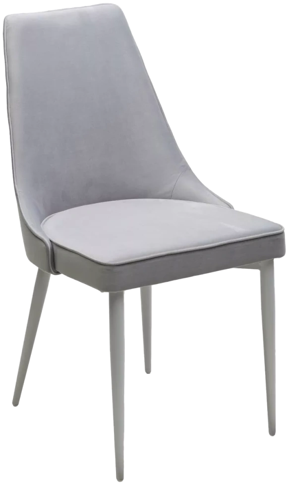 Стул Nepal-P, мягкий, светло-серый BM-4, велюр, белый каркас 