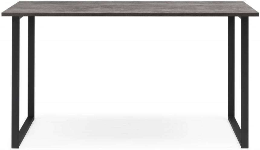 Деревянный стол Лиман, 117 х 77, бетон светлый / черный матовый