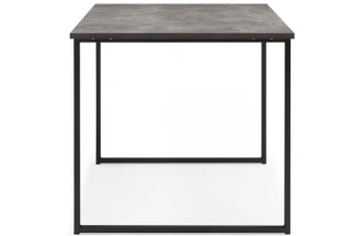 Деревянный стол Лиман, 117 х 77, бетон светлый / черный матовый