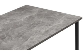 Деревянный стол Лиман, 117 х 77, бетон светлый / черный матовый