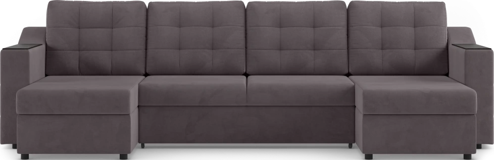 Диван П-образный Невада, модель 020, комплектация 4, Omega 24 (коричневый)