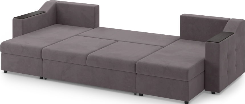 Диван П-образный Невада, модель 020, комплектация 4, Omega 24 (коричневый)