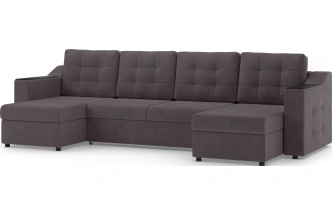 Диван П-образный Невада, модель 020, комплектация 4, Omega 24 (коричневый)