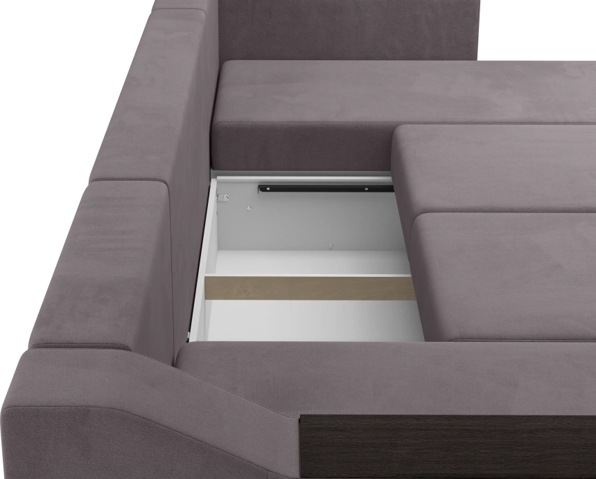 Диван П-образный Невада, модель 020, комплектация 4, Omega 24 (коричневый)