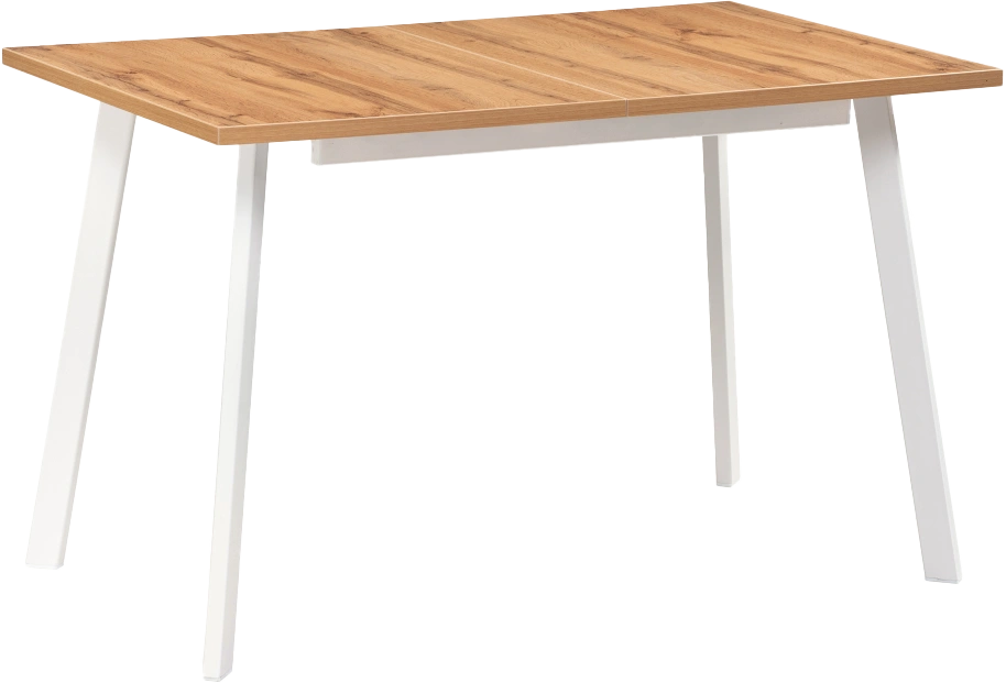 Кухонный стол раздвижной Колон Лофт, 120(160)x75, ЛДСП, дуб вотан, каркас белый матовый