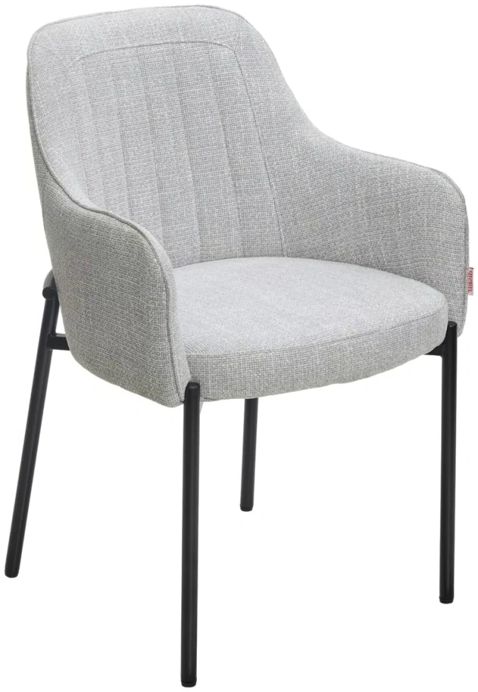 Стул Wilson, мягкий, Daly-11 светло-серый, ткань, черный каркас