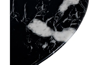 Журнальный стол 57EL-10311, 70x70x40, искусственный мрамор, черный мрамор / бежевый