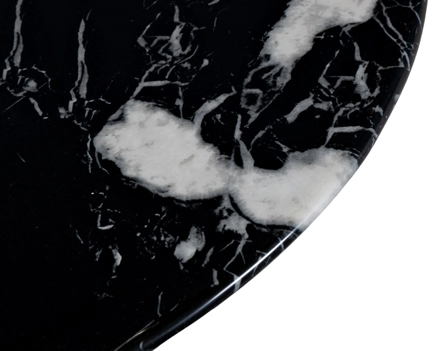 Журнальный стол 57EL-10311, 70x70x40, искусственный мрамор, черный мрамор / бежевый