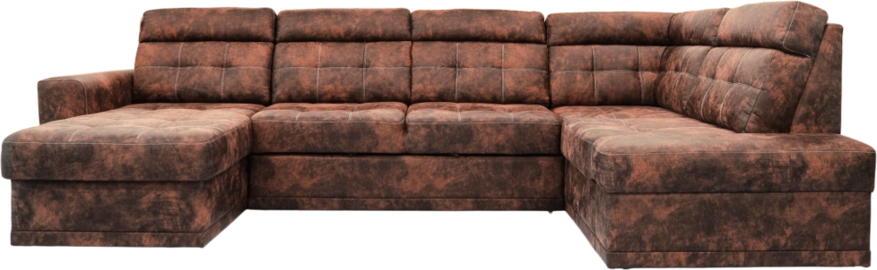 Диван модульный П-образный Мартин, Маборо 09 (каштан), Венге