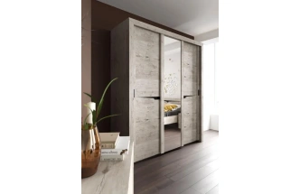 Шкаф-купе трехдверный Соренто, с зеркалом, дуб бонифаций