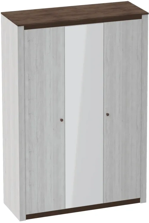 Шкаф трехдверный Даллас, распашной с зеркалом, дуб винтерберг / таксония