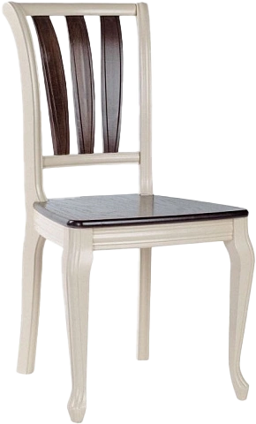 Стул Кабриоль, деревянный, жесткий, комби 3, каркас бежевый