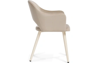 Стул-кресло Апри, микровелюр бежевый 05 / бежевый глянец