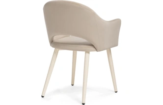 Стул-кресло Апри, микровелюр бежевый 05 / бежевый глянец