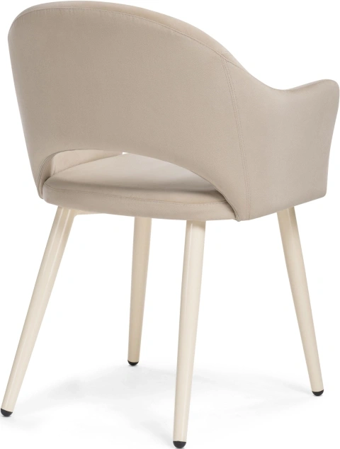 Стул-кресло Апри, микровелюр бежевый 05 / бежевый глянец