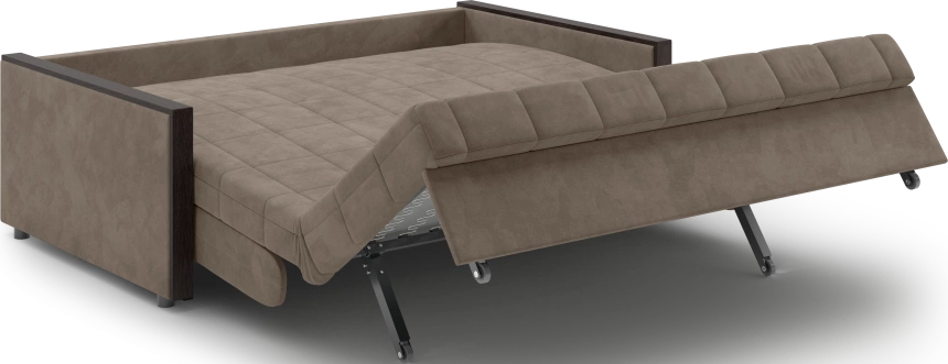 Диван прямой Токио 160, модель 062, Ultra Beige (бежевый) / венге