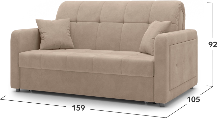 ​Диван прямой Инсбрук 140, модель 063, Balance 130 (бежевый)