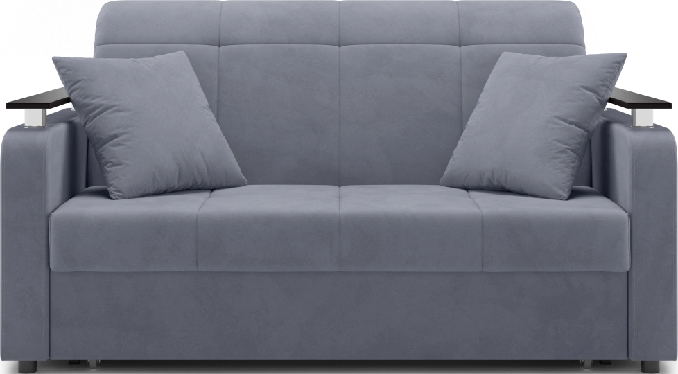 Диван прямой Франческо 140, модель 064, Velutto 32 (темно-серый) / венге