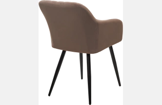 Стул Brandy, мягкий, 505-5 Тауп, велюр "беспальчиковый", черный каркас