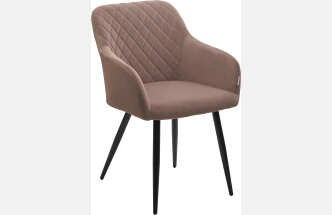 Стул Brandy, мягкий, 505-5 Тауп, велюр "беспальчиковый", черный каркас