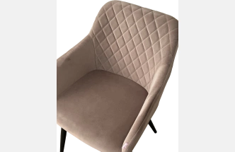 Стул Brandy, мягкий, 505-5 Тауп, велюр "беспальчиковый", черный каркас