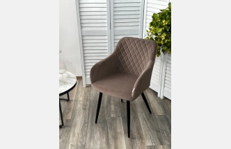 Стул Brandy, мягкий, 505-5 Тауп, велюр "беспальчиковый", черный каркас