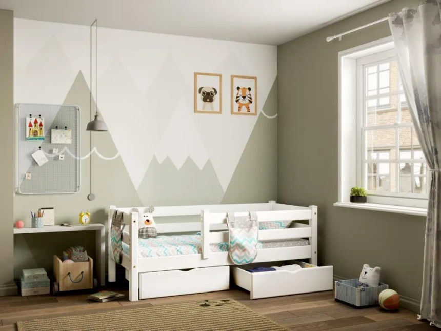 Детская кровать Соня, 70*160, с бортиками, лаванда