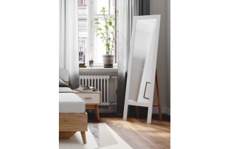 Спальный гарнитур Калгари, композиция #2, дуб натуральный светлый / белый матовый